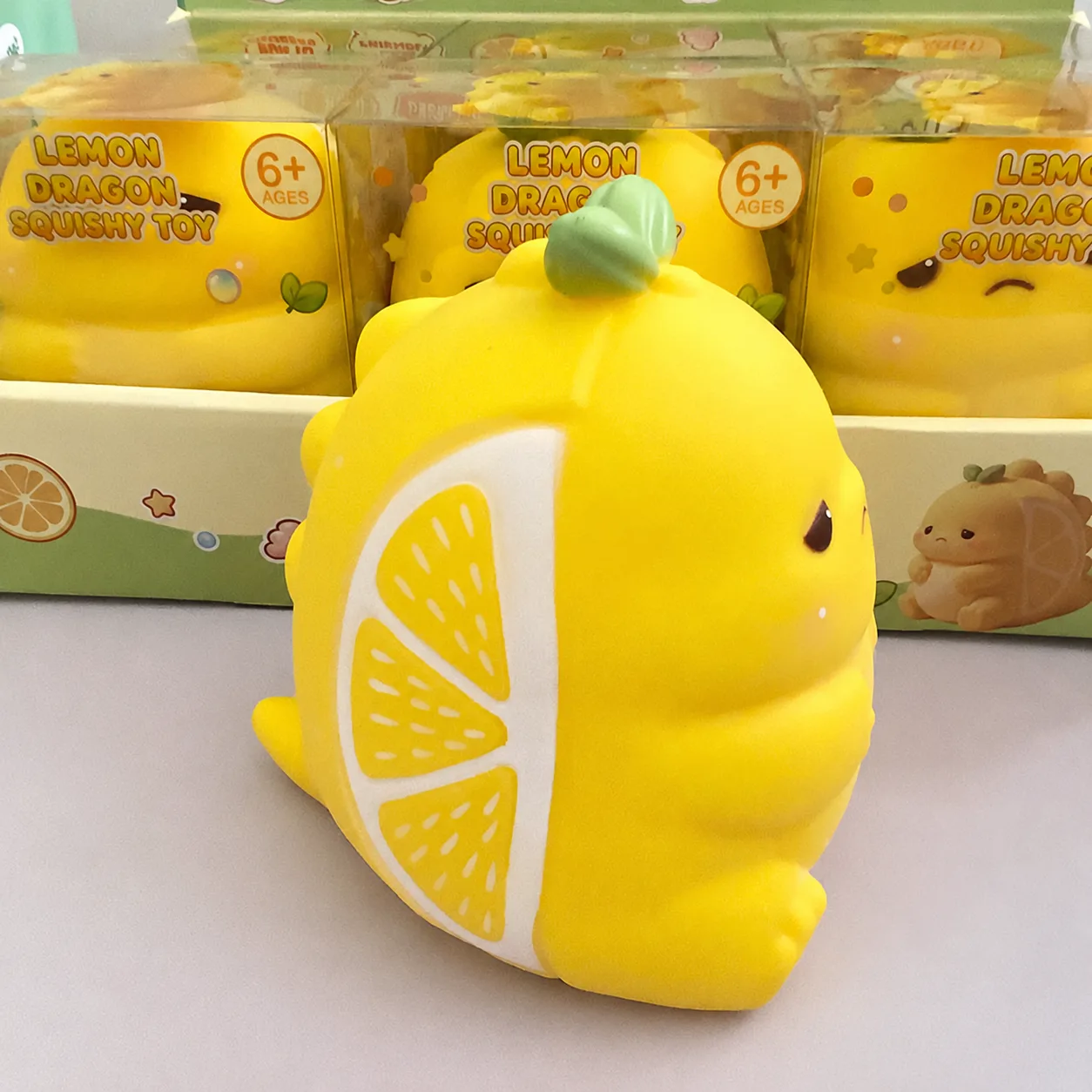 Large Lemon Dragon Squishy Toy Soft TPR Stress Relief Squishy Wholesale Squishy Toy 3