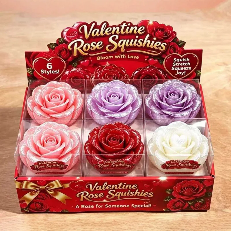 Valentine Rose Vaseline Squishy Toy Soft TPR Stress Relief Novelty Wholesale Squishy Toy 3