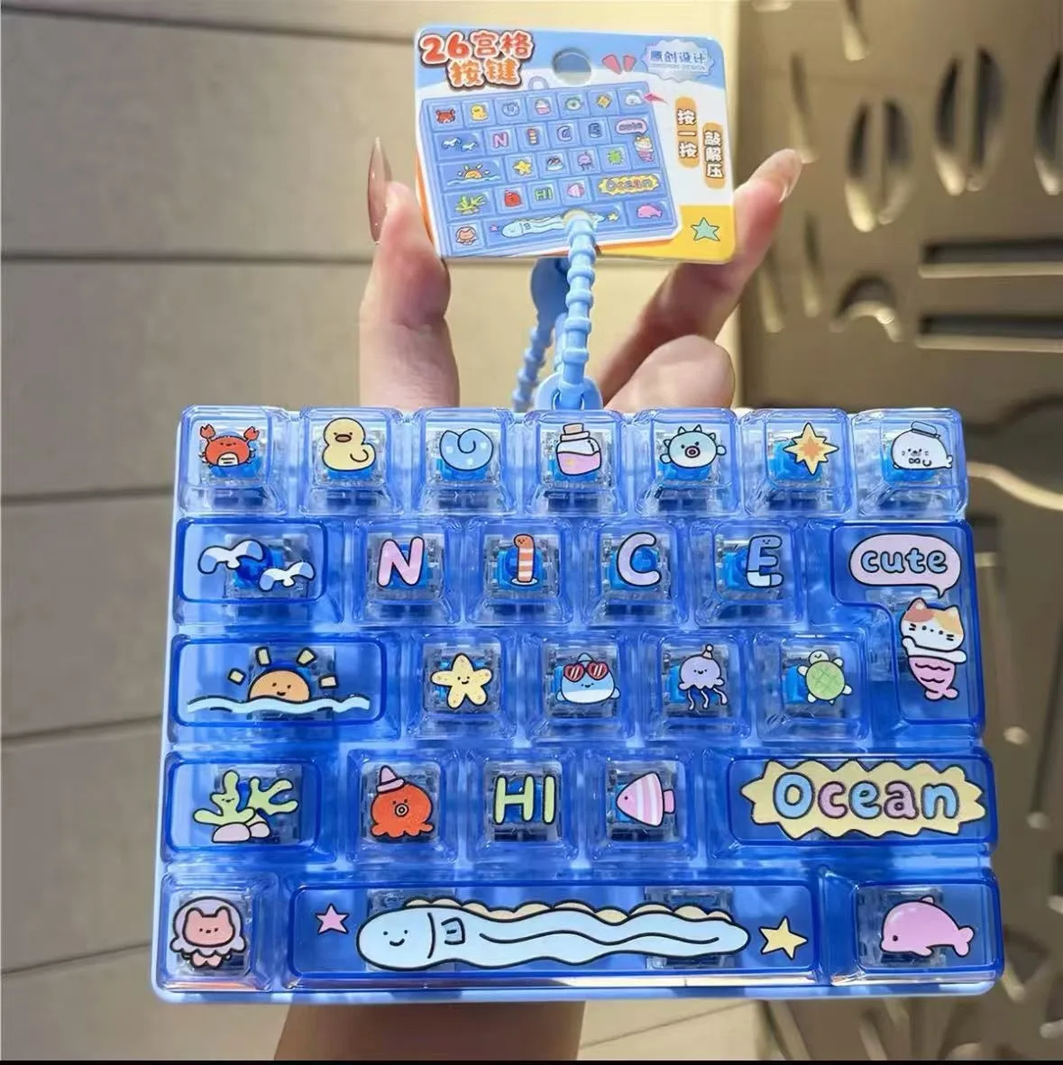 26-Key Keyboard Squishy Keychain Toy Wholesale Squishy Toy 6