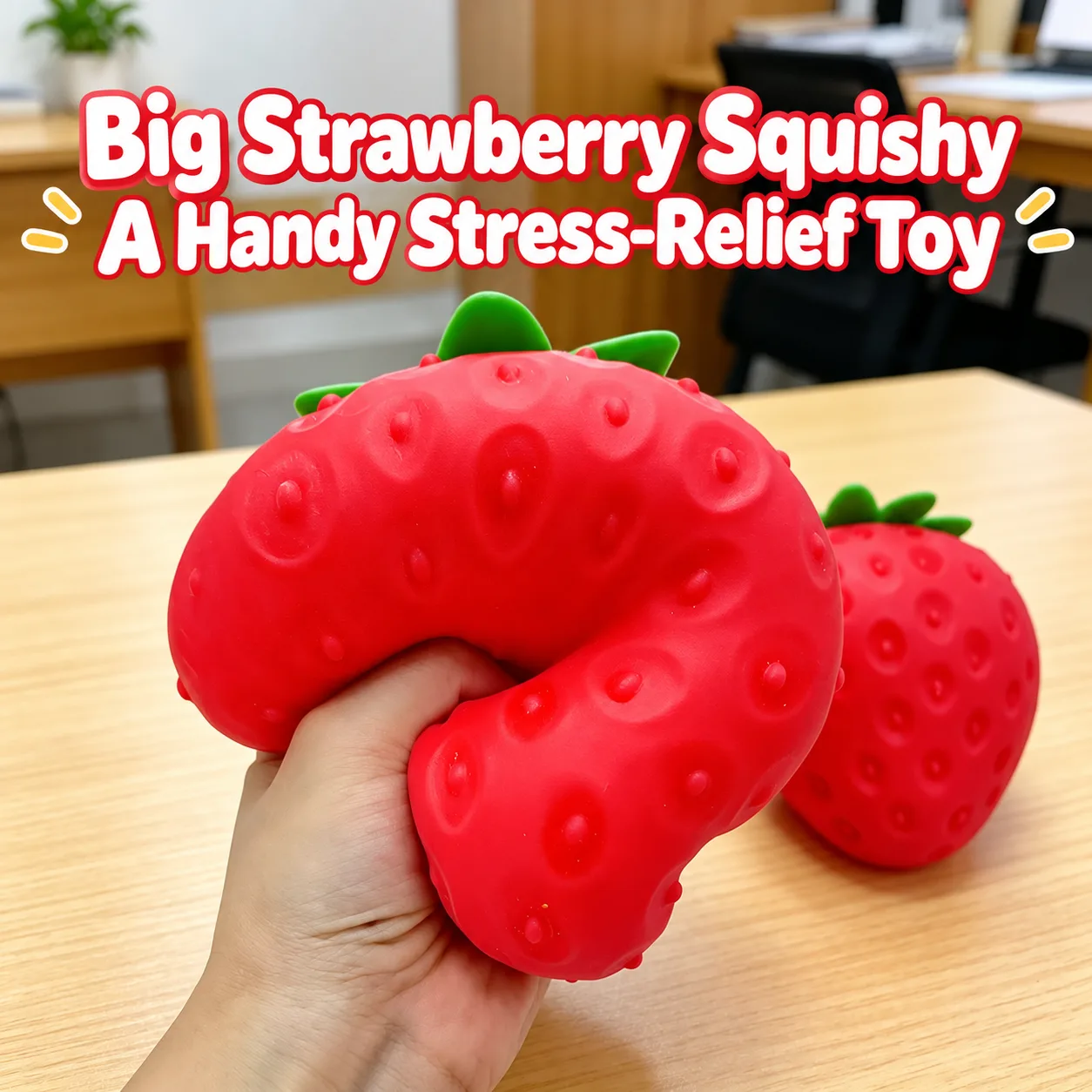 Large Realistic Strawberry Squishy Toy Slow Rising Stress Relief Toy Wholesale Squishy Toy 2