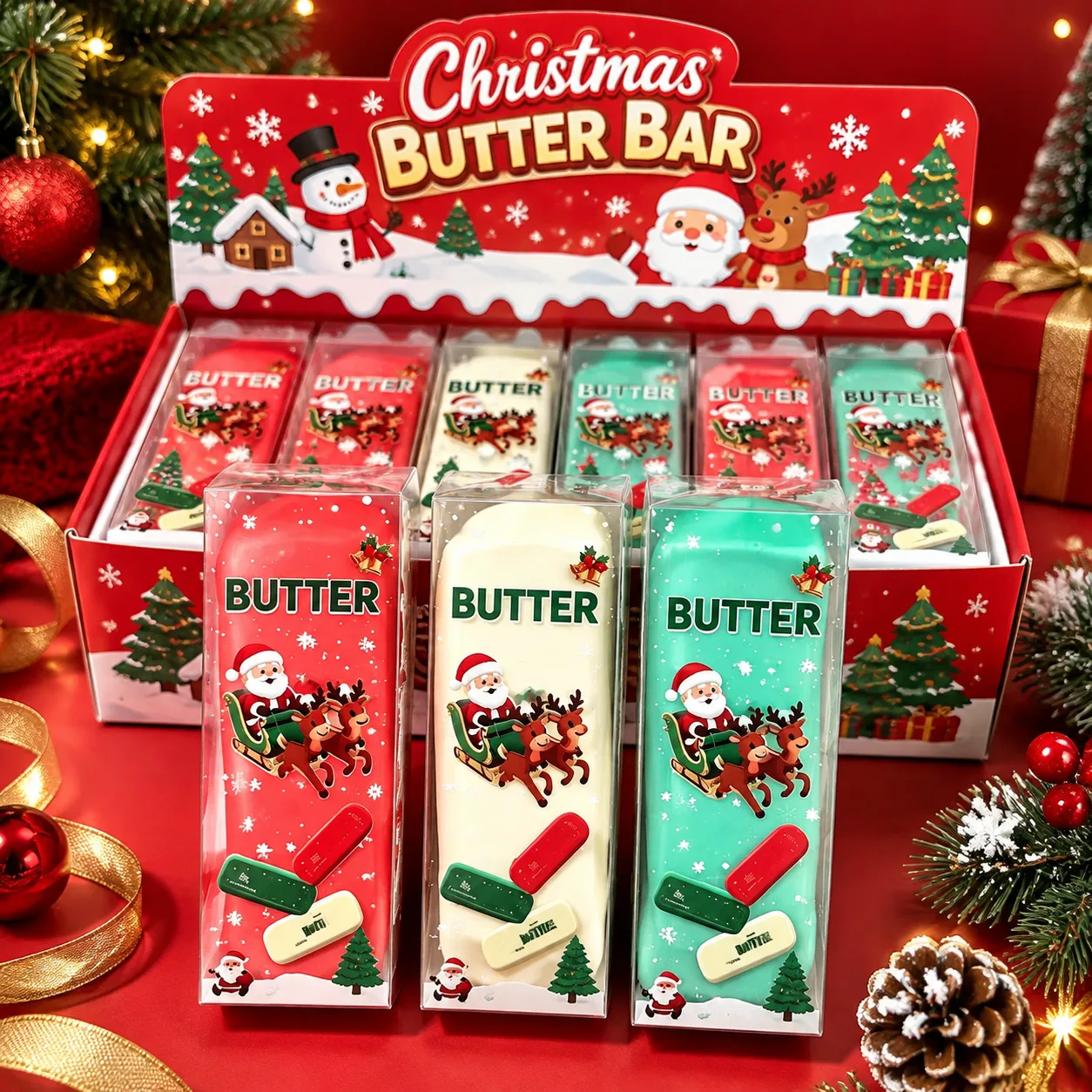 Christmas Butter Stick Squishy Toy Slow Rising Stress Relief Toy Wholesale Squishy Toy 5