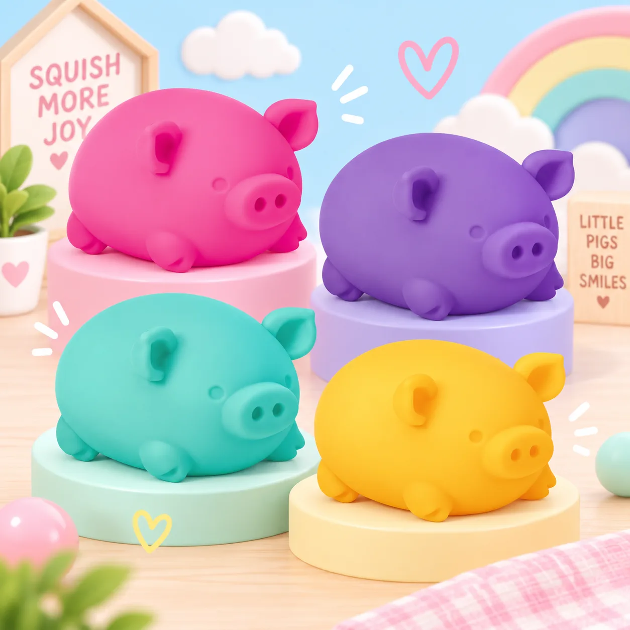 NeeDoh Dig'it Doh Pig Squishy Toy Soft Stress Relief Fidget Toy Wholesale Squishy Toy 6