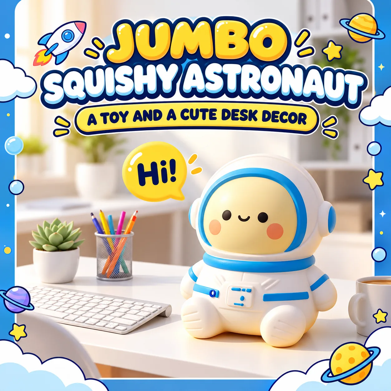 Jumbo Squishy Astronaut Toy Slow Rebound Stress Relief Toy Wholesale Squishy Toy 6