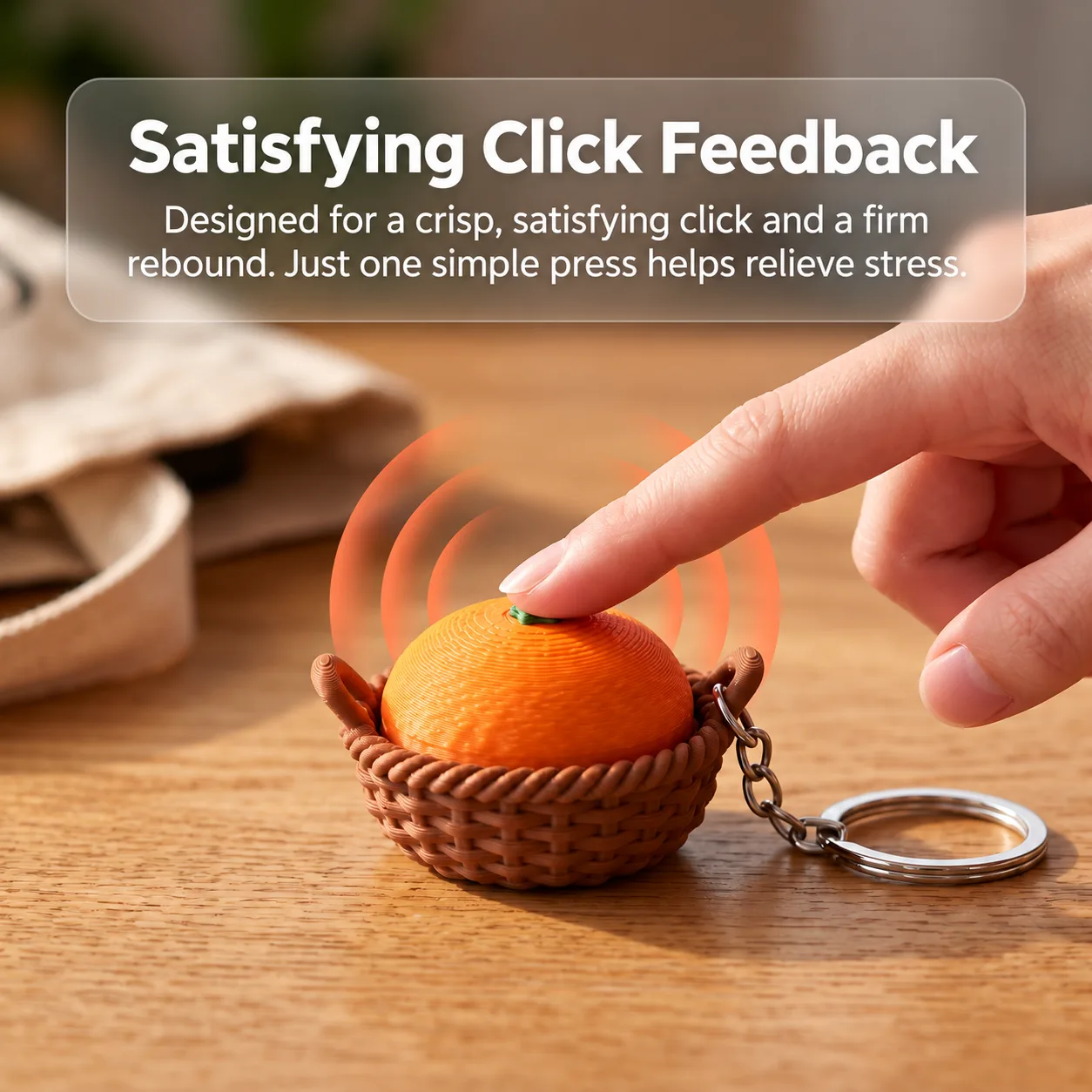 3D Printed Fruit & Veggie Clicker Keychain Squishy Toy Wholesale Squishy Toy 6
