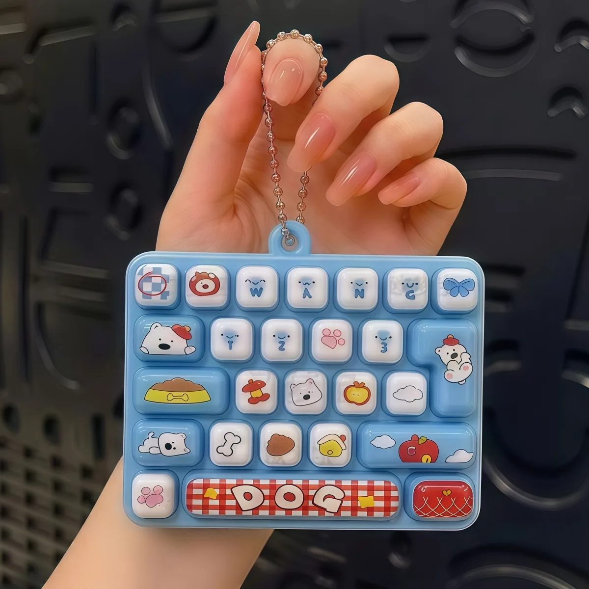 26-Key Fidget Keyboard Toy Keychain Animal Theme Stress Relief Squishy Keypad Wholesale Squishy Toy 10