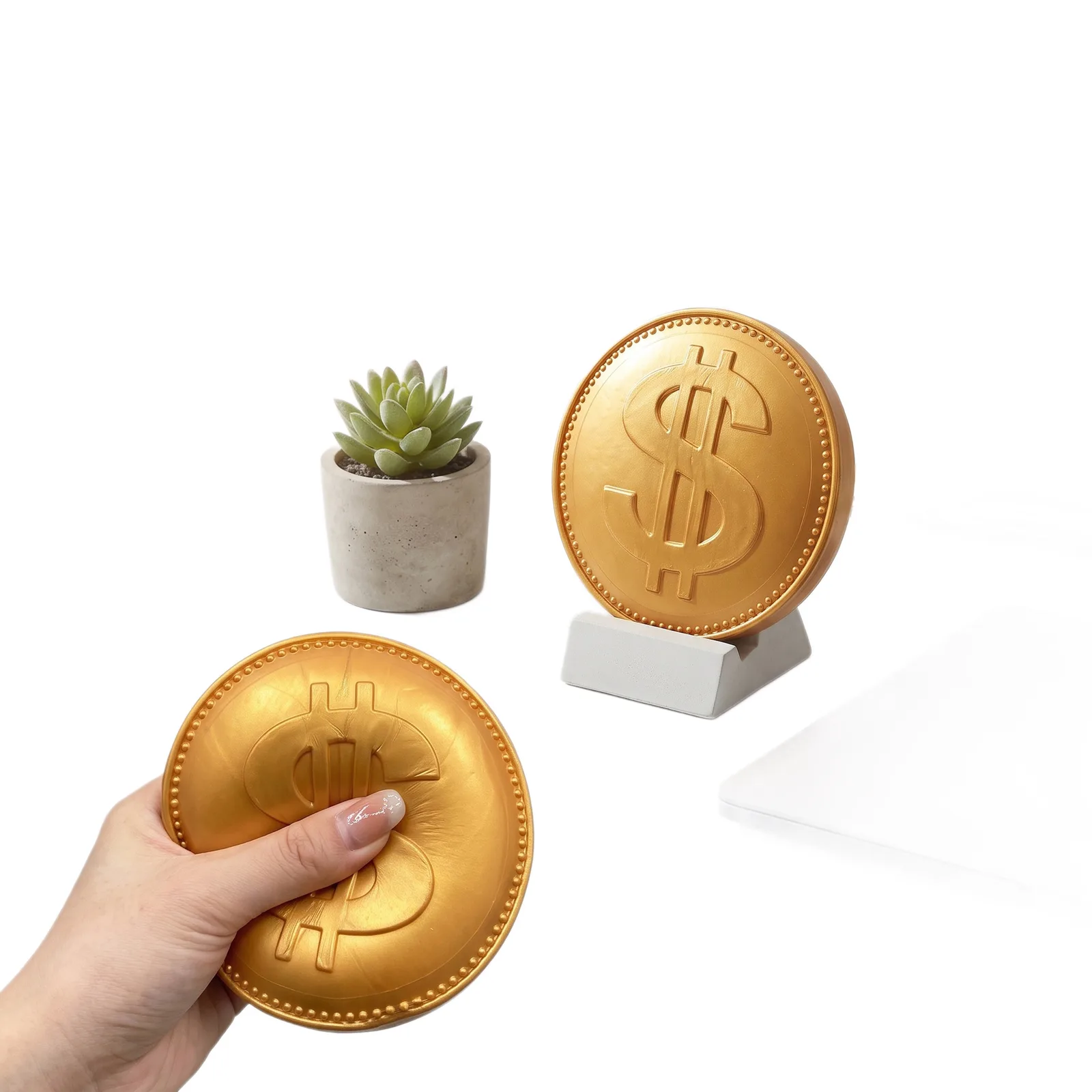 Oversized Gold Dollar Coin Squishy Toy Slow-Rising Stress Relief Toy Wholesale Squishy Toy 2