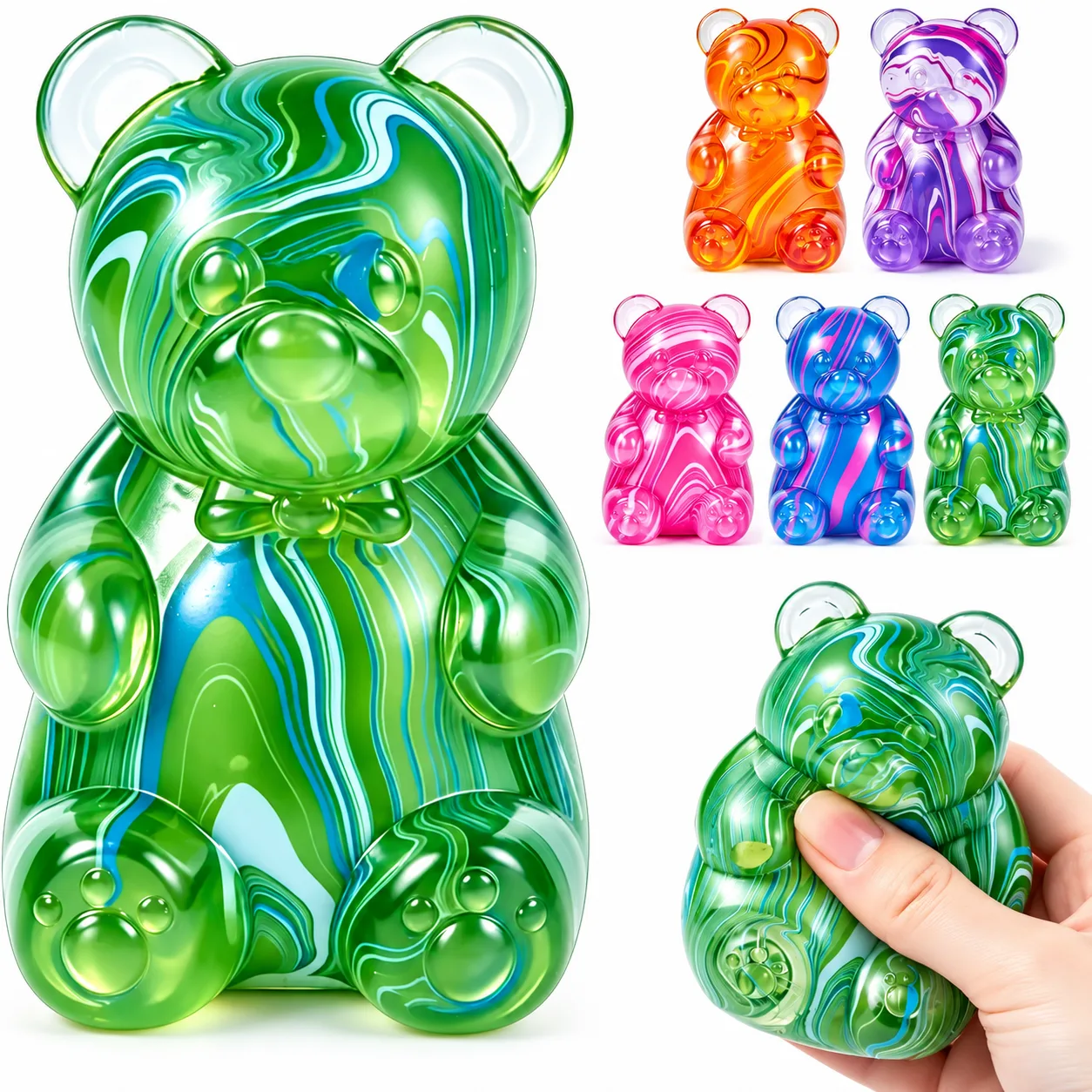 Marbled Bear Squishy Toy Soft Slow-Rising Stress Relief Toy Wholesale Squishy Toy 3