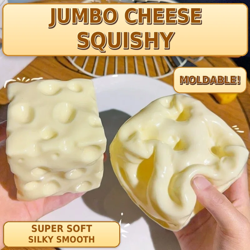 Jumbo Cheese Cube Squishy Toy Soft TPR Stress Relief Squeeze Toy Wholesale Squishy Toy 3