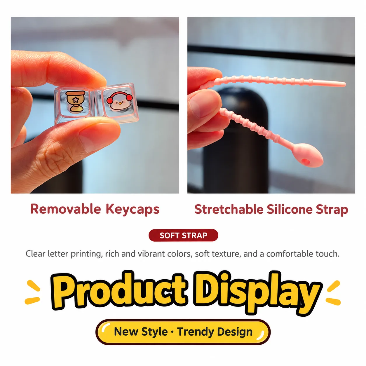 26-Key Keyboard Squishy Keychain Toy Wholesale Squishy Toy 4