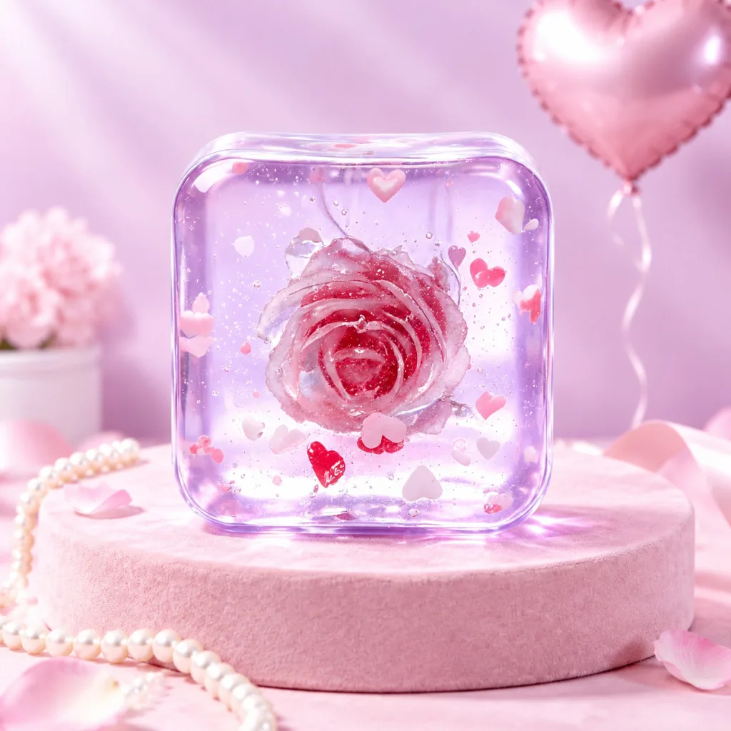 Valentine Red Lip Transparent Gel Squishy Cube Stress Relief Toy Wholesale Squishy Toy 10