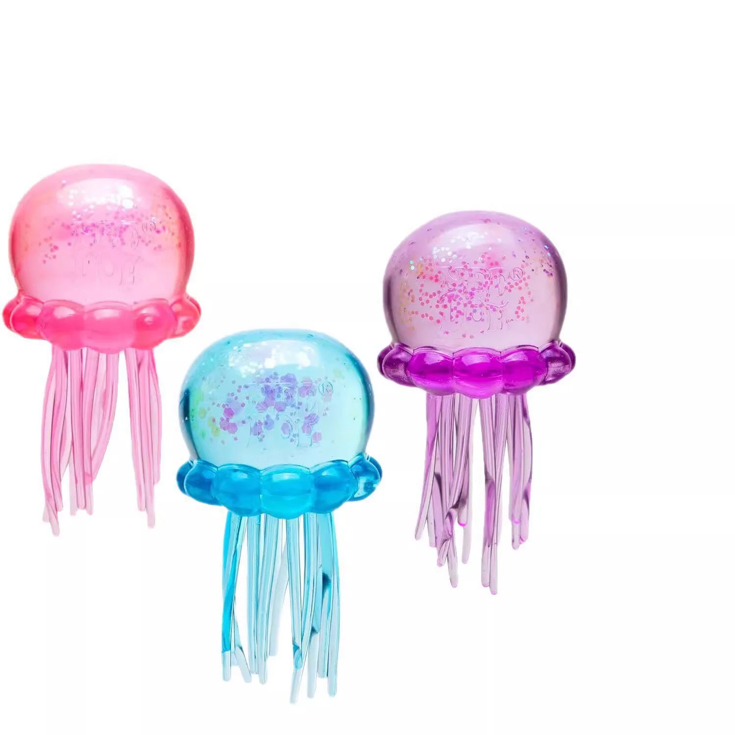 Glitter Jellyfish Squishy Toy Slow Rising Stress Relief Toy Wholesale Squishy Toy 4