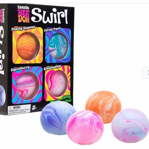 NeeDoh Teenie Hot Shots Mini Squishy Balls Sports Theme Fidget Toy