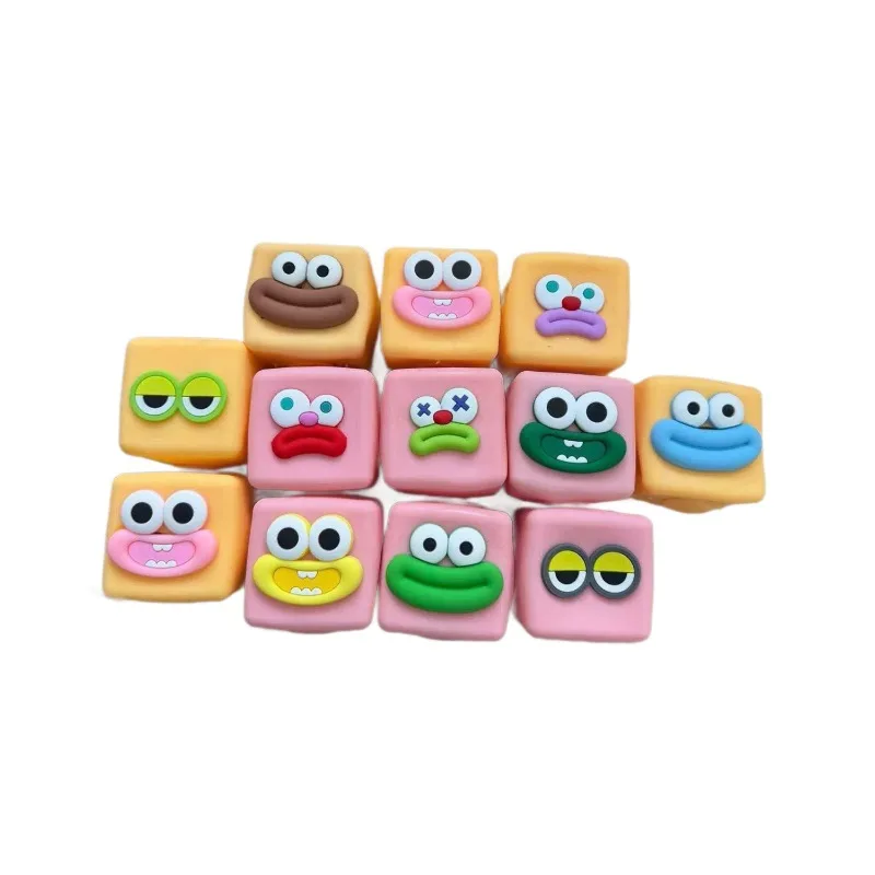 Block Character Face Squishy Toy Slow-Rising TPR Stress Relief Toy Wholesale Squishy Toy 2