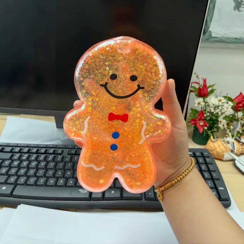 Jumbo Christmas Glitter Gingerbread Man Squishy Toy Wholesale Squishy Toy 4