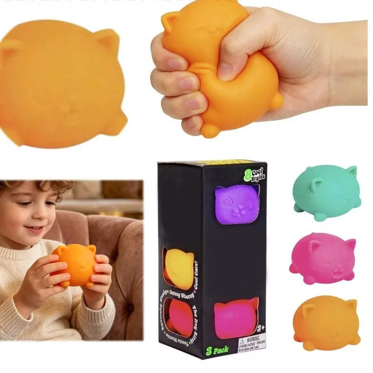 NeeDoh Cool Cats Mini TPR Squishy Stress Relief Toy Wholesale Squishy Toy 7