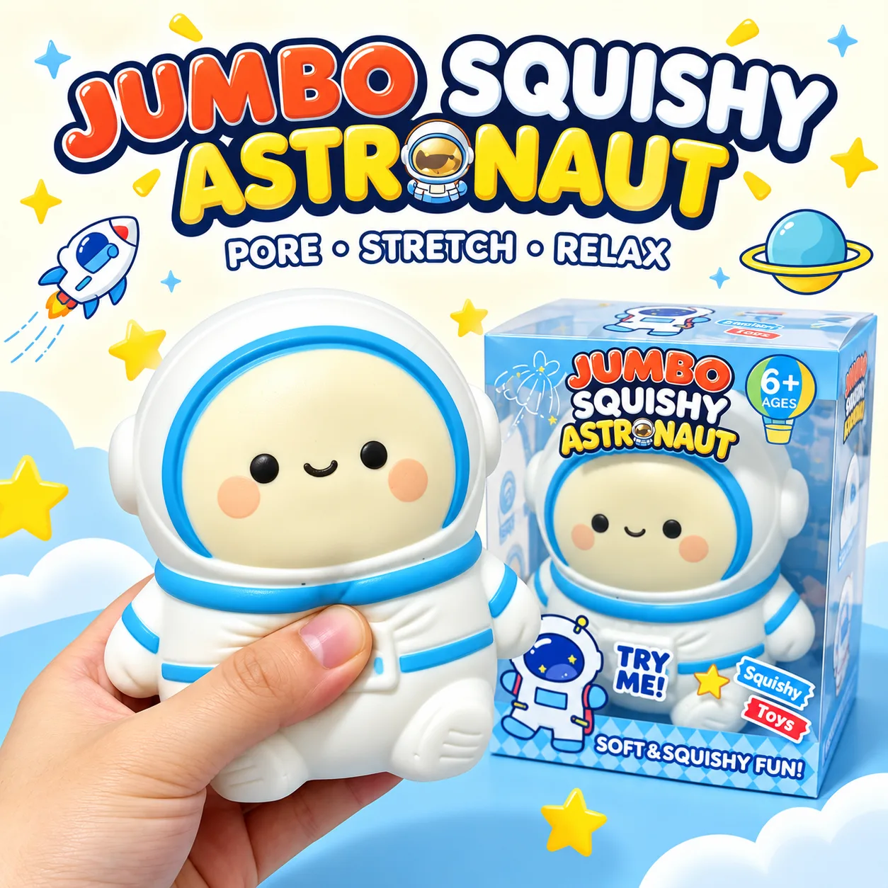 Jumbo Squishy Astronaut Toy Slow Rebound Stress Relief Toy Wholesale Squishy Toy 2