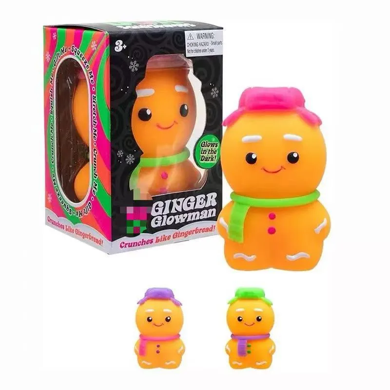 Ginger Glowman Squishy Toy PU Gingerbread Man Stress Relief Toy Wholesale Squishy Toy 5