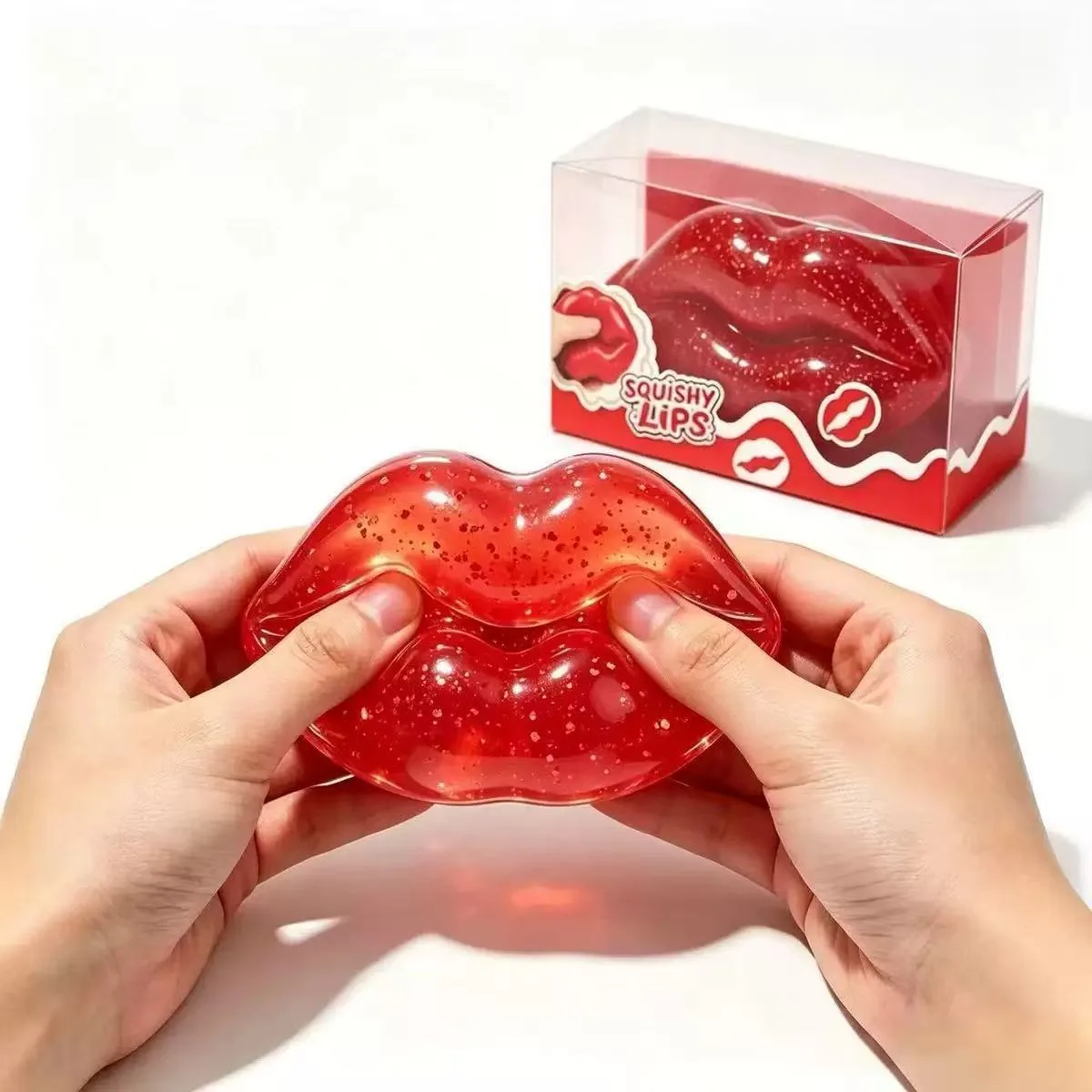 Realistic Red Lips Squishy Toy Soft Stress Relief Toy