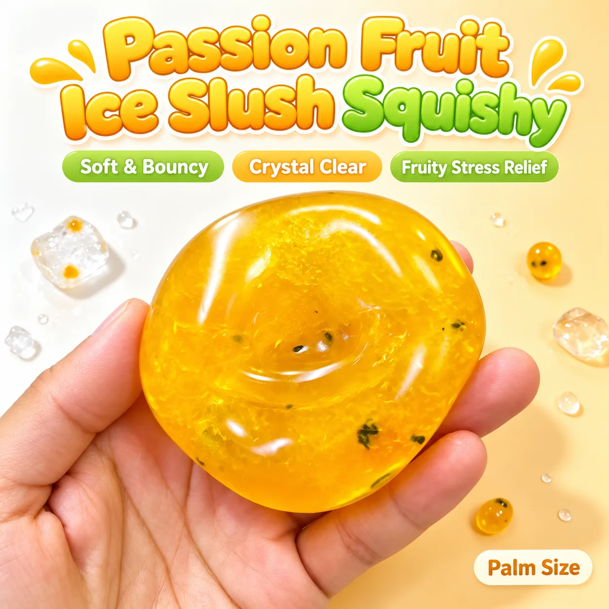Fruit Ice Slush Squishy Balls Soft TPR Stress Relief Toys Wholesale Squishy Toy 6