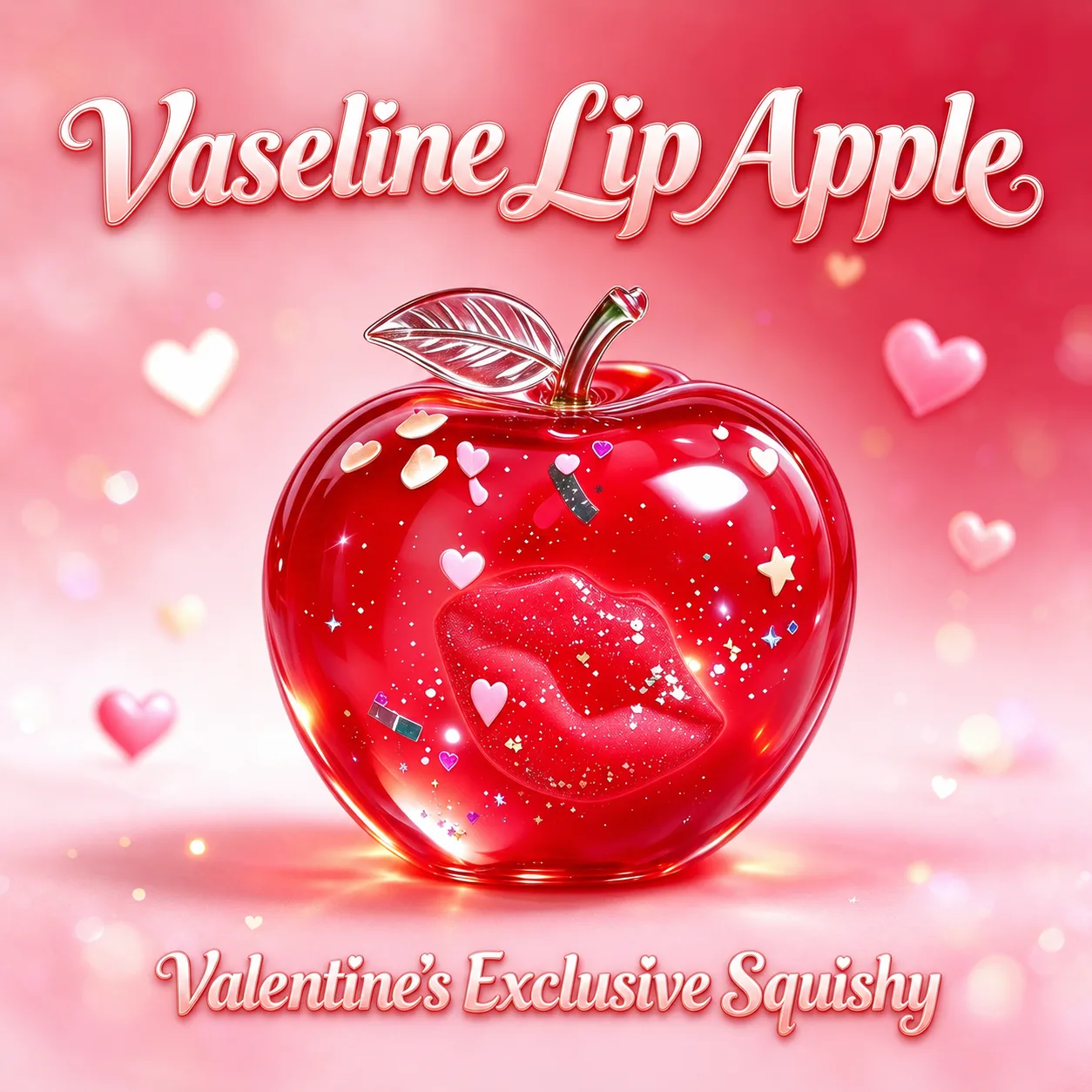 Valentine's Apple Red Lip Transparent TPR Squishy Toy Wholesale Squishy Toy 4