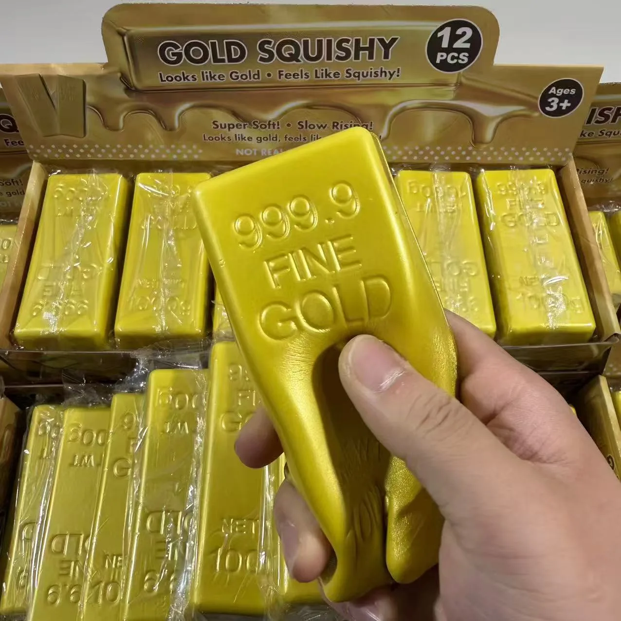 Realistic Gold Bar Squishy Toy Slow Rising Stress Relief Toy Wholesale Squishy Toy 3