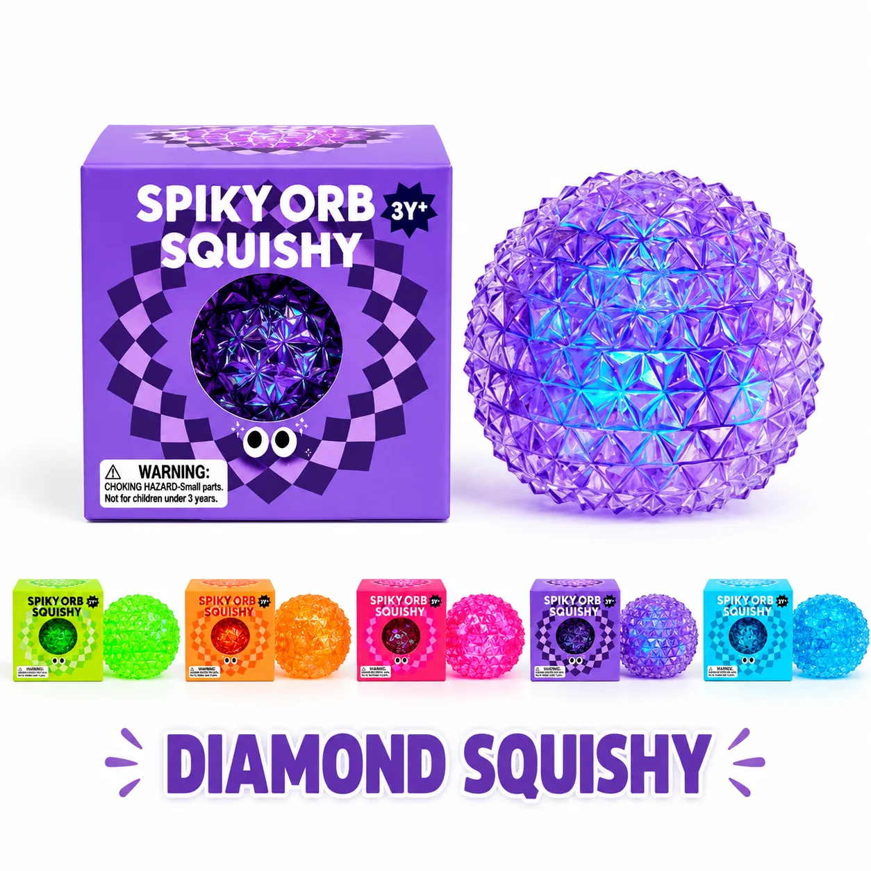 Diamond Squishy Ball Faceted Slow-Rising Stress Relief Toy Wholesale Squishy Toy 4