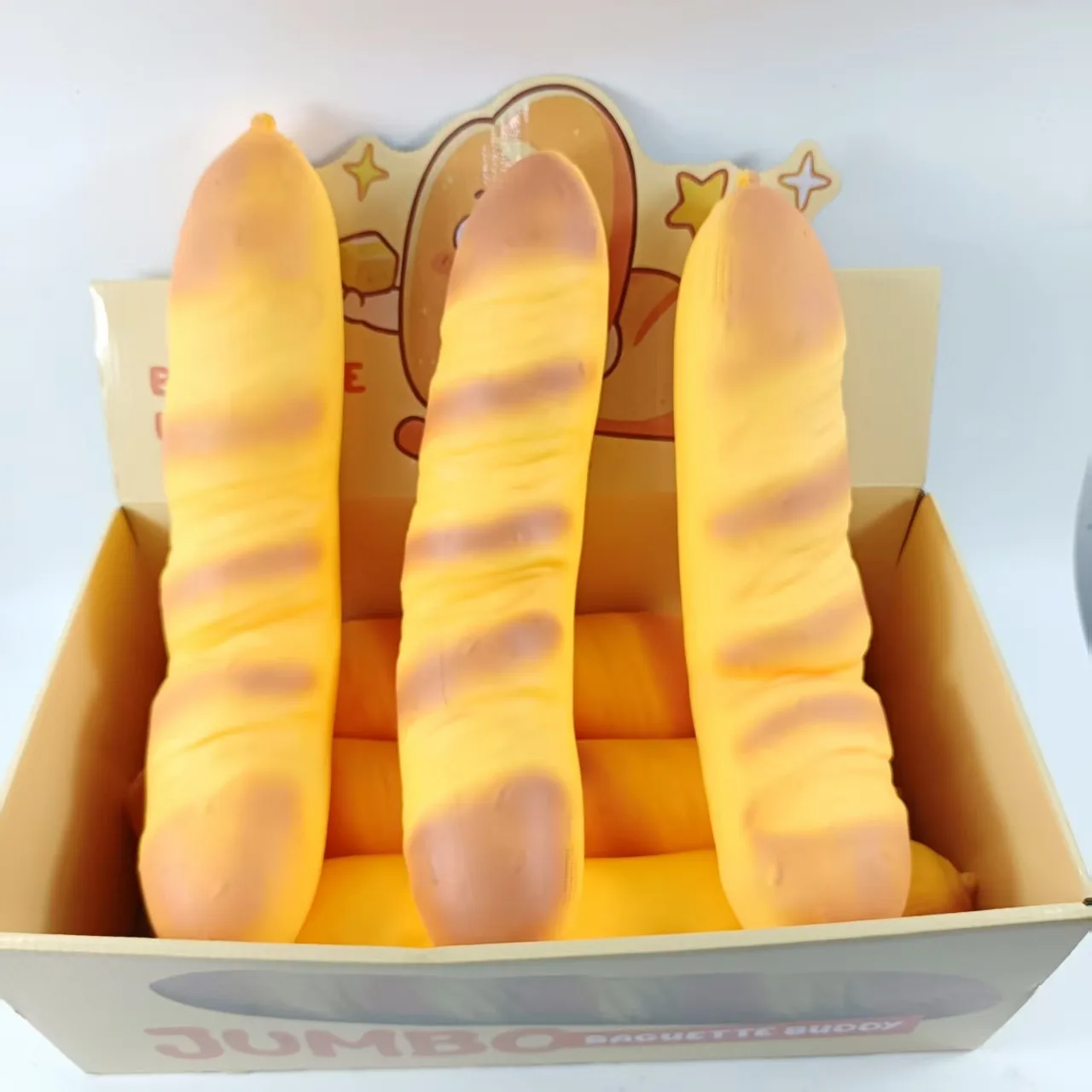 Jumbo 38cm Realistic French Baguette Squishy Toy Slow Rising TPR Stress Relief Toy Wholesale Squishy Toy 2