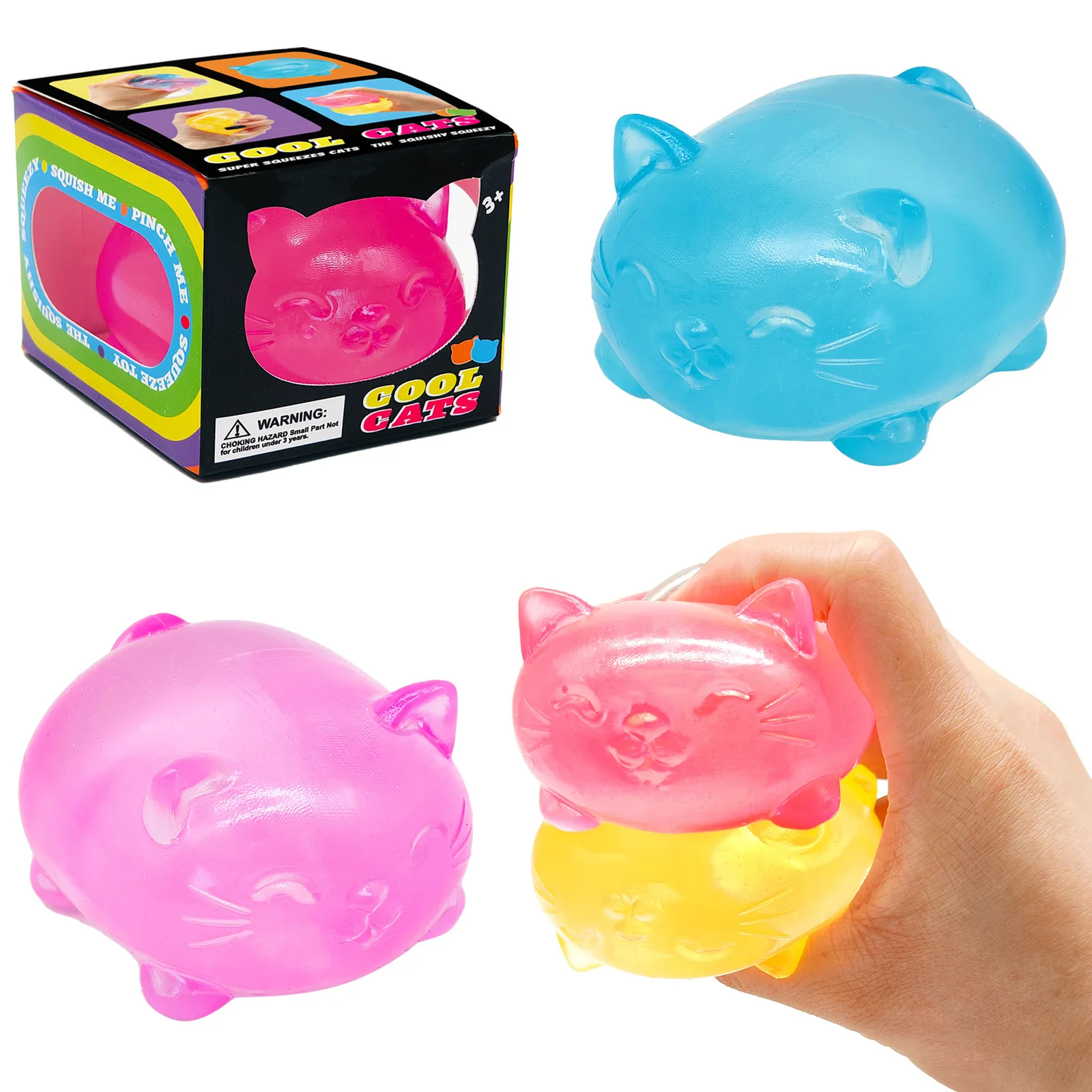 Cat-Shaped Squishy Stress Relief Toy Soft TPR Squishy Cats Wholesale Squishy Toy 7