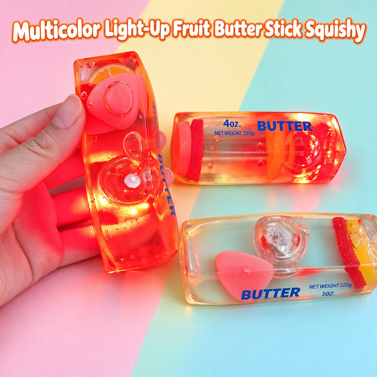 Light-Up Fruit Butter Stick Squishy Toy Wholesale Squishy Toy 3