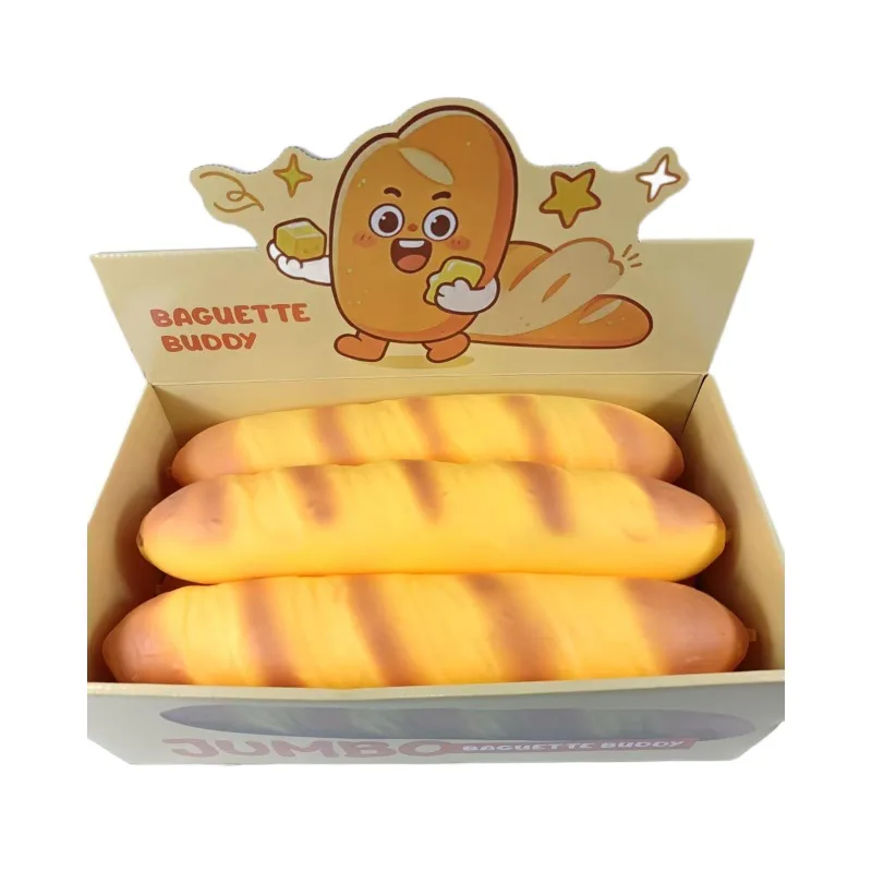 Jumbo 38cm Realistic French Baguette Squishy Toy Slow Rising TPR Stress Relief Toy Wholesale Squishy Toy 7