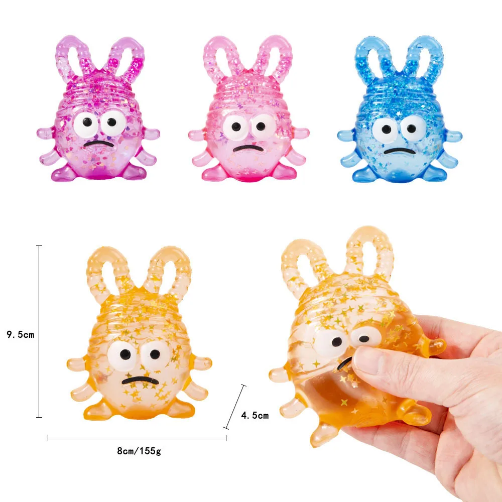 Monster Squishy Toy Glitter TPR Stress Relief Squeeze Ball Wholesale Squishy Toy 3