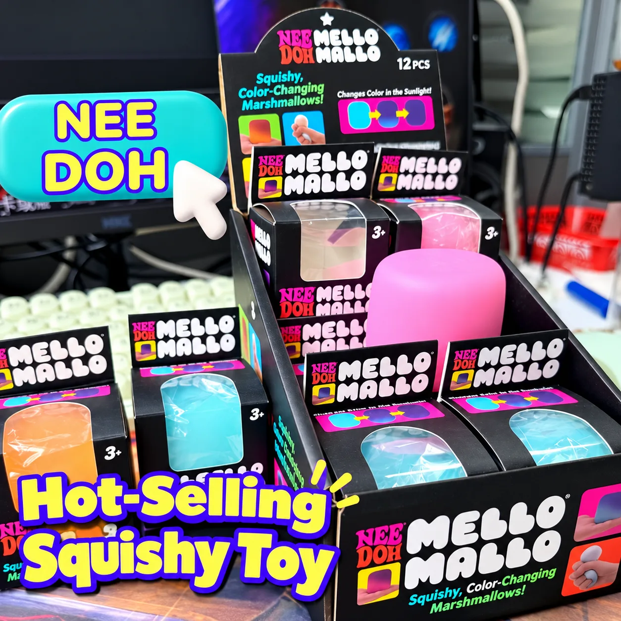 Photochromic NeeDoh Mello Mallo Squishy Stress Relief Toy Wholesale Squishy Toy 5