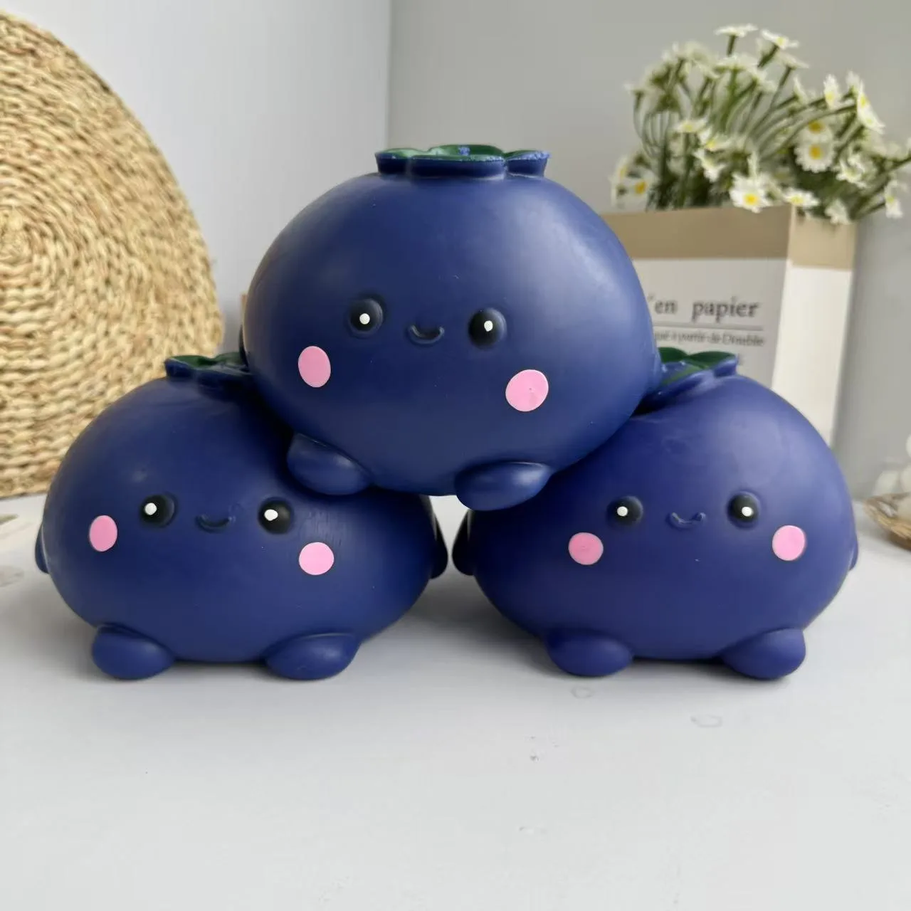 Large Realistic Blueberry Squishy Toy Soft Fruit Stress Relief Toy Wholesale Squishy Toy 5