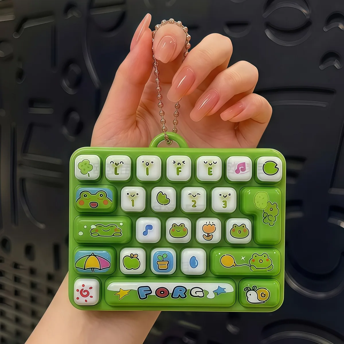 26-Key Fidget Keyboard Toy Keychain Animal Theme Stress Relief Squishy Keypad Wholesale Squishy Toy 9