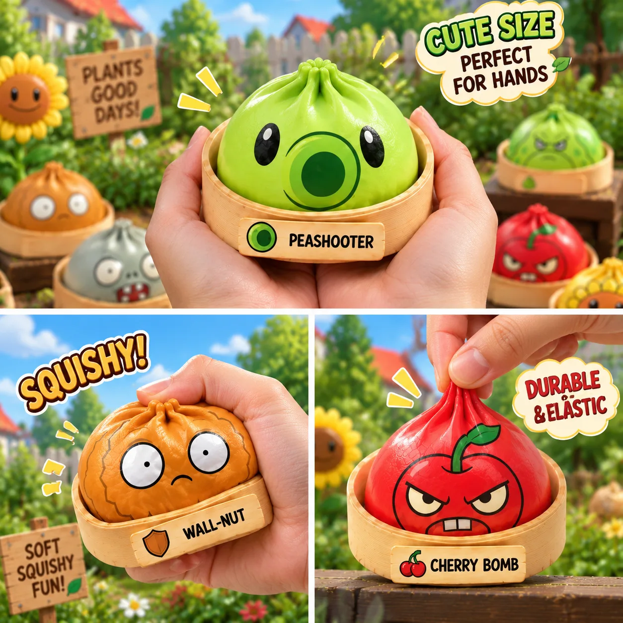 Dumpling Squishy Toy Set Soft TPR Stress Relief Fidget Toys Wholesale Squishy Toy 3