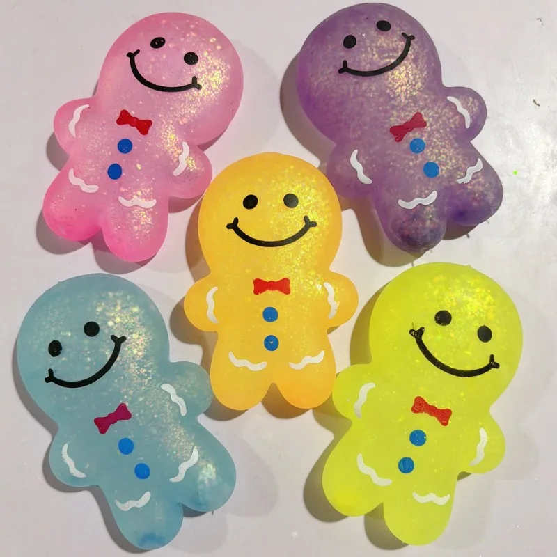 Jumbo Christmas Glitter Gingerbread Man Squishy Toy Wholesale Squishy Toy 3