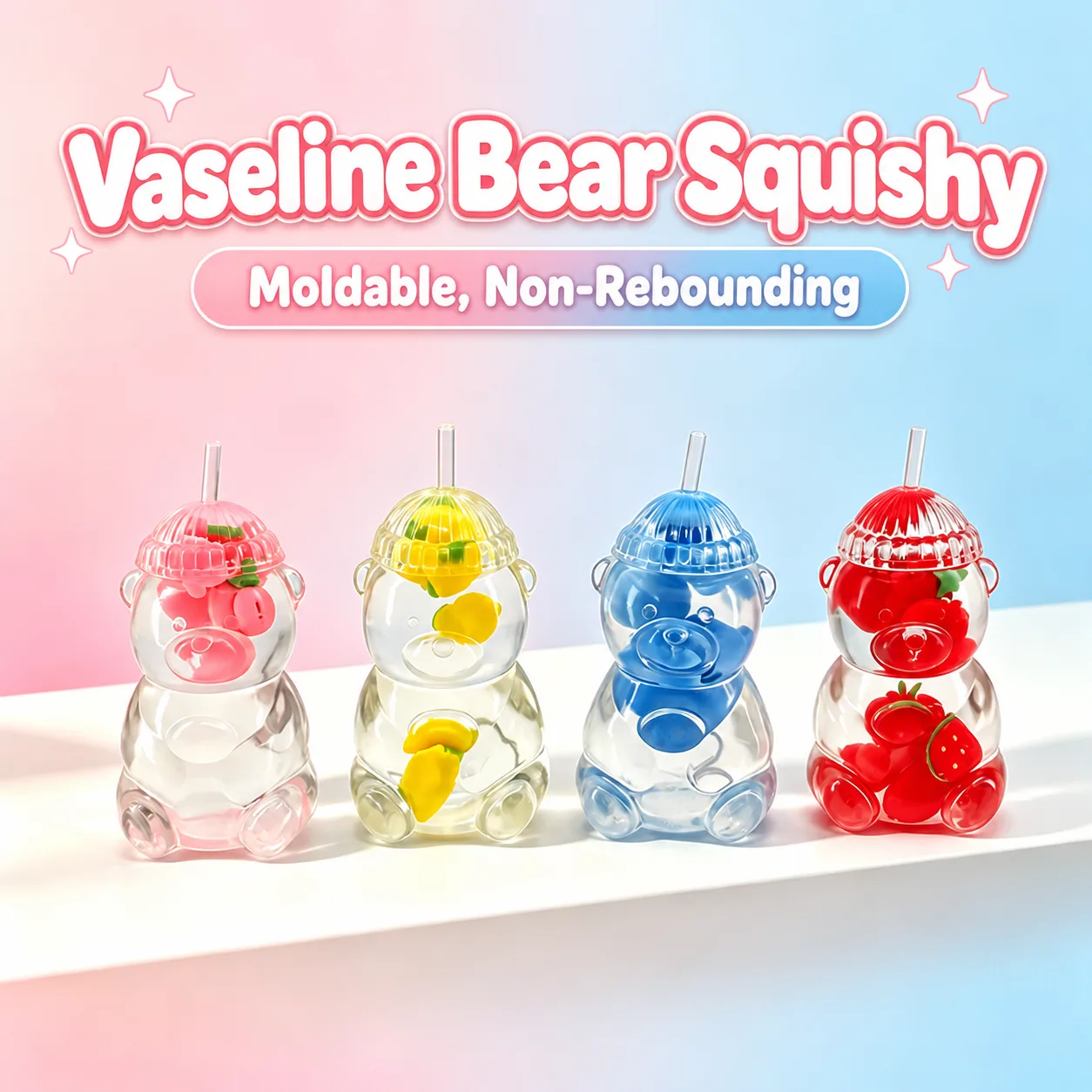 Fruit Bear Milk Tea Cup Squishy Toy Soft Stress Relief Desk Decoration Wholesale Squishy Toy 2