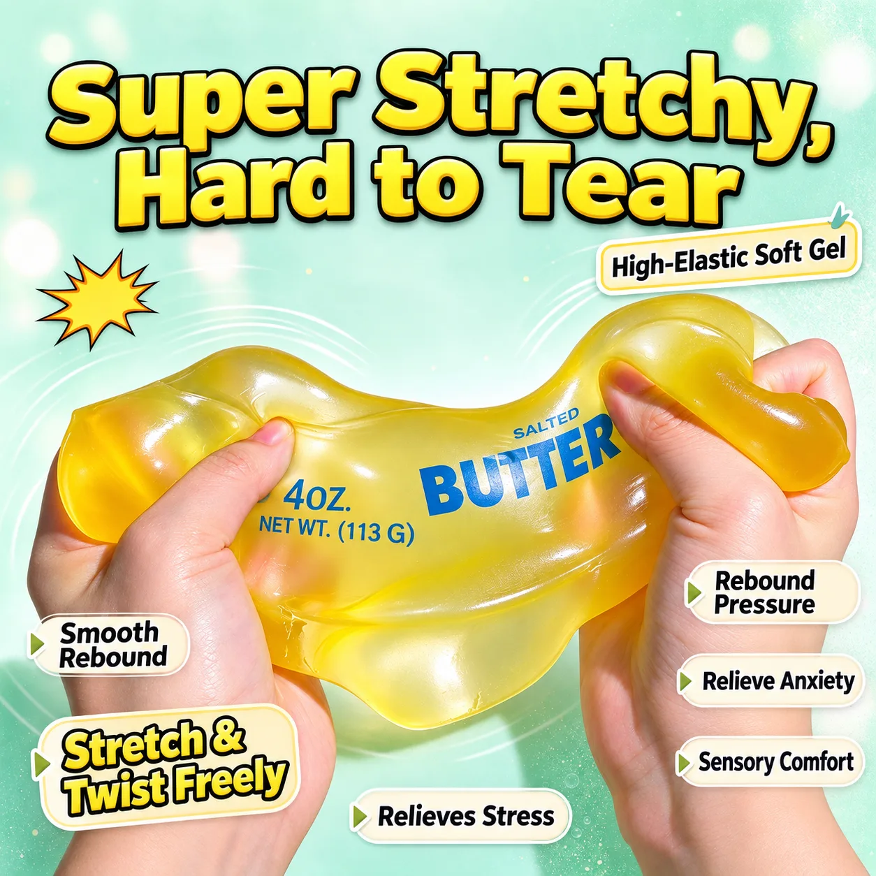 Jumbo Butter Stick Squishy Toy Clear Gel Stress Relief Toy Wholesale Squishy Toy 2