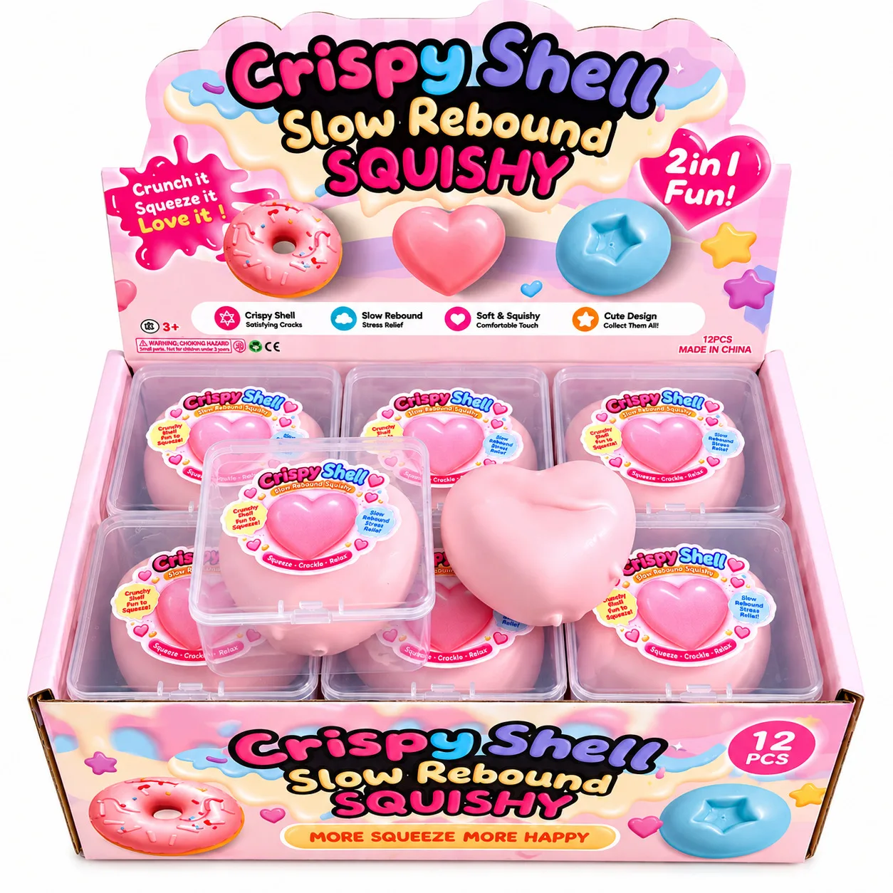 Crispy Shell Slow Rebound Pumpkin Squishy Toy 2-in-1 Stress Relief Toy Wholesale Squishy Toy 4