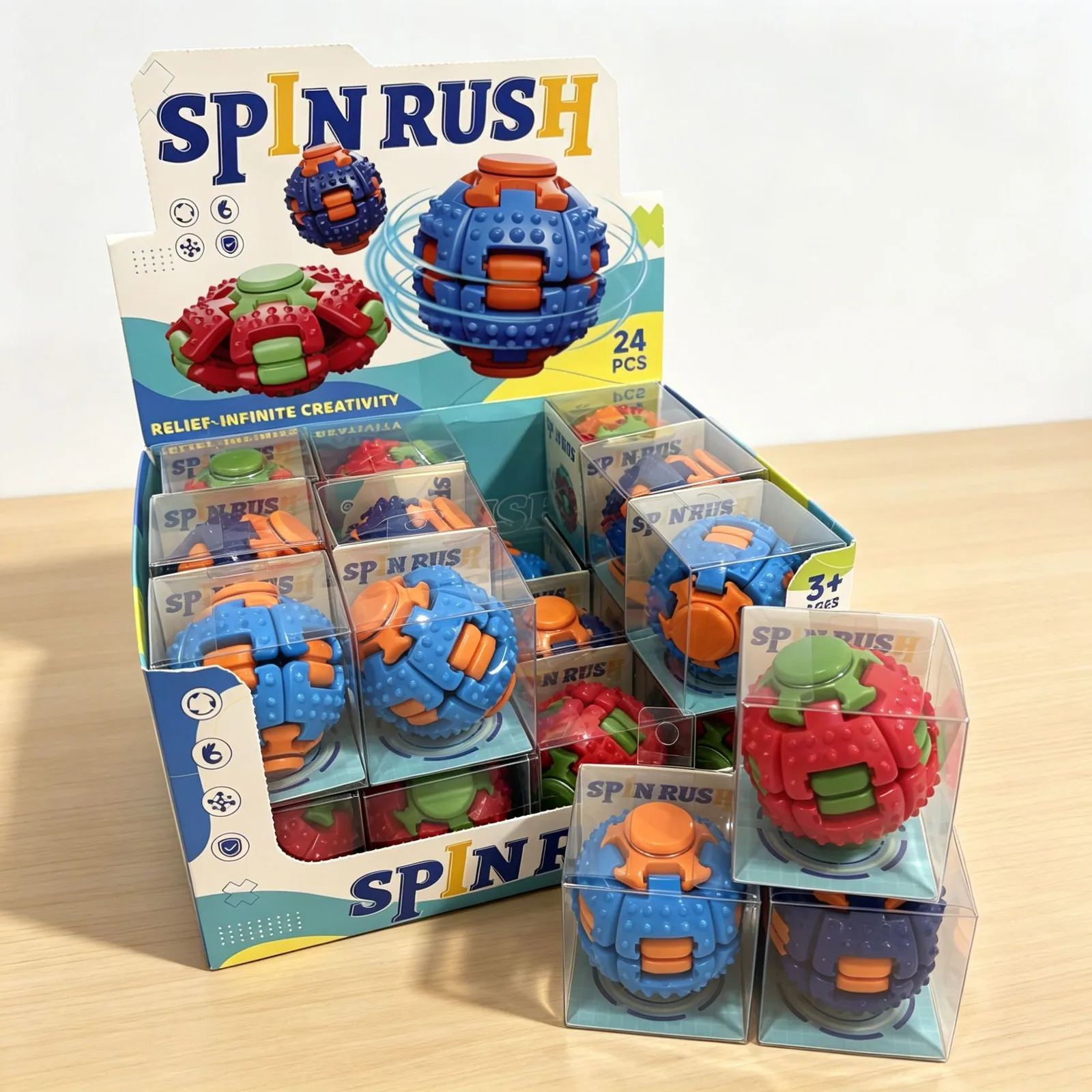 3D Printed Fidget Gyroball Stress Relief Toy Wholesale Squishy Toy 5