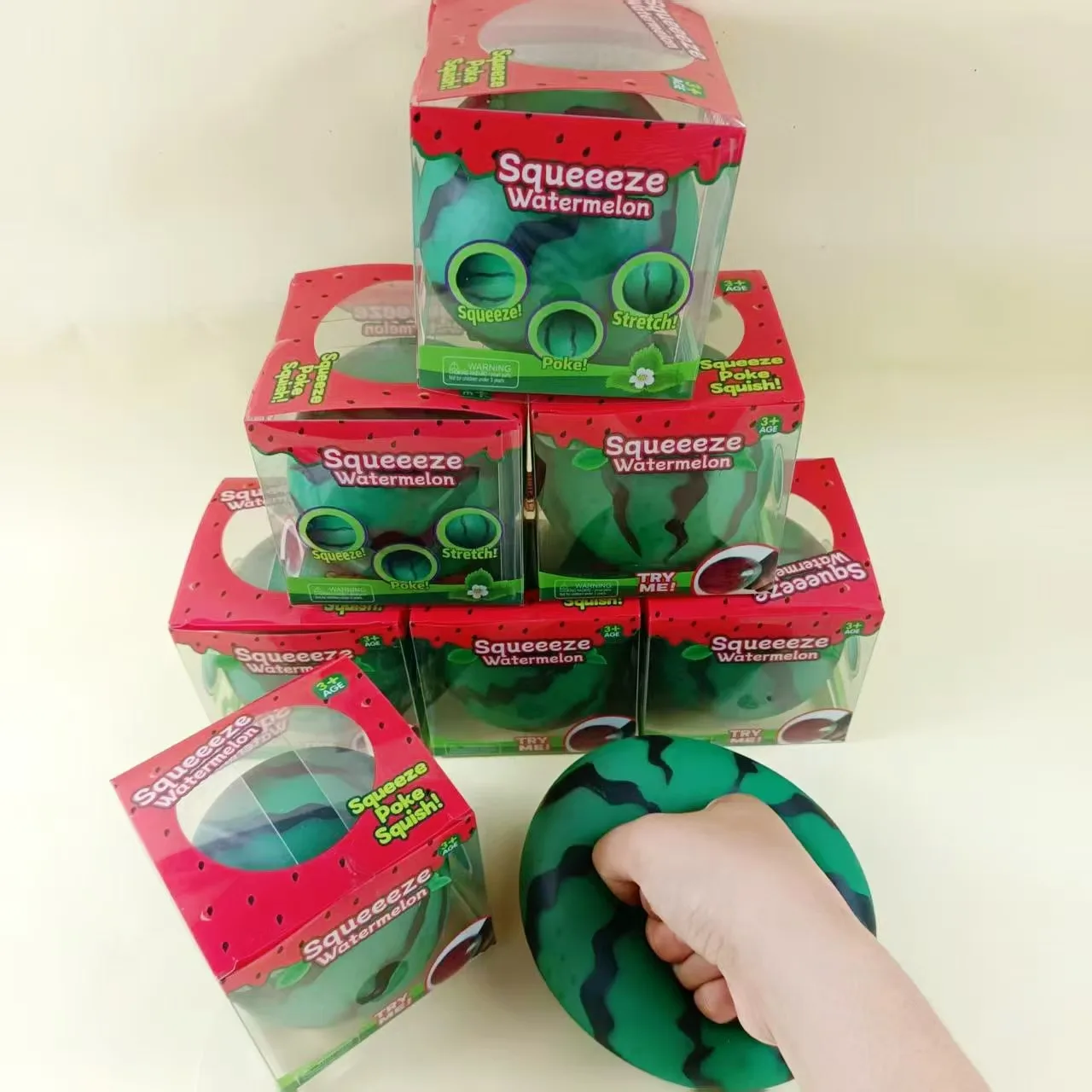 Large Bead-Filled Watermelon Squishy Toy Realistic Fruit Stress Relief Ball Wholesale Squishy Toy 5