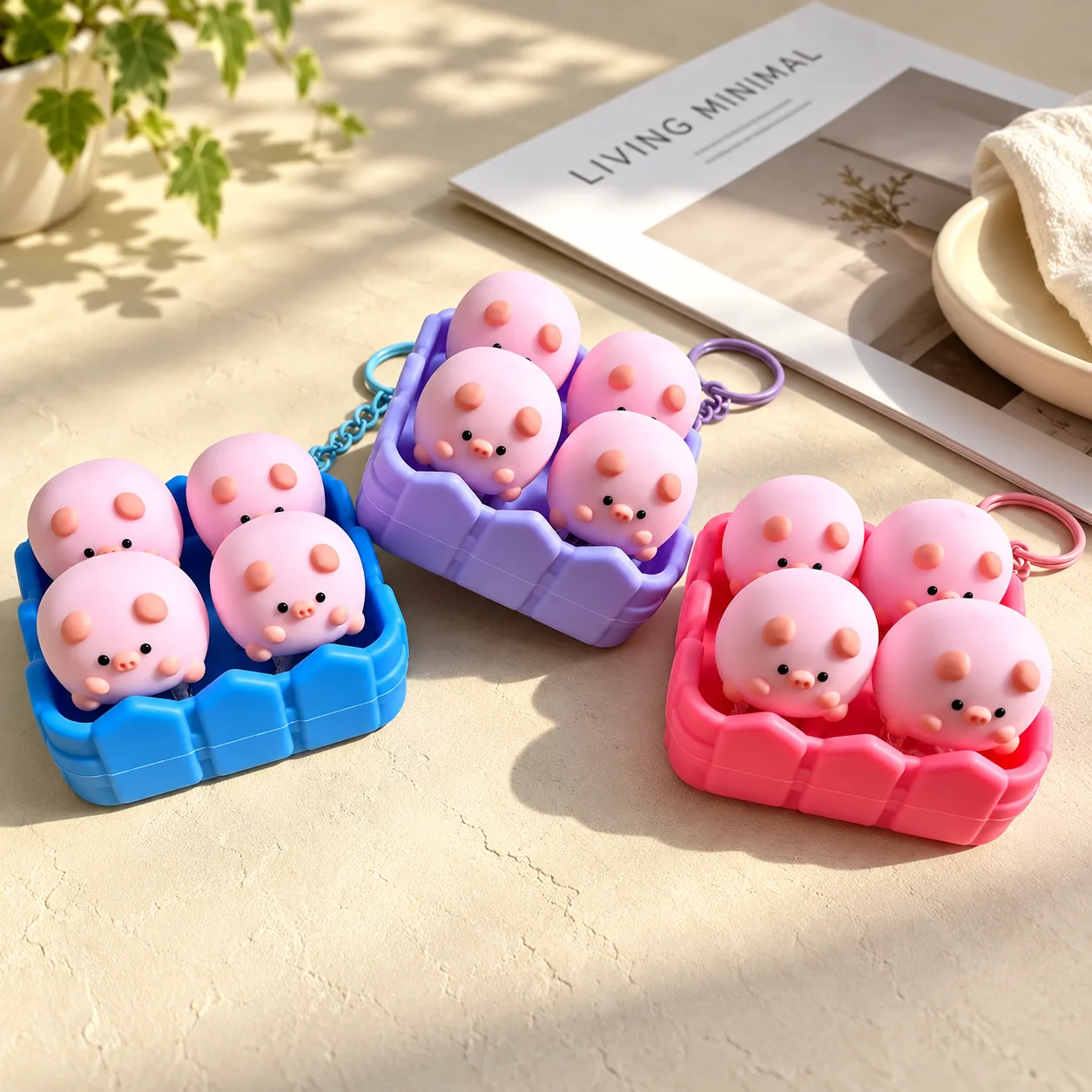 Realistic Steamed Bun & Fruit Squishy Keychain Toy Wholesale Squishy Toy 10