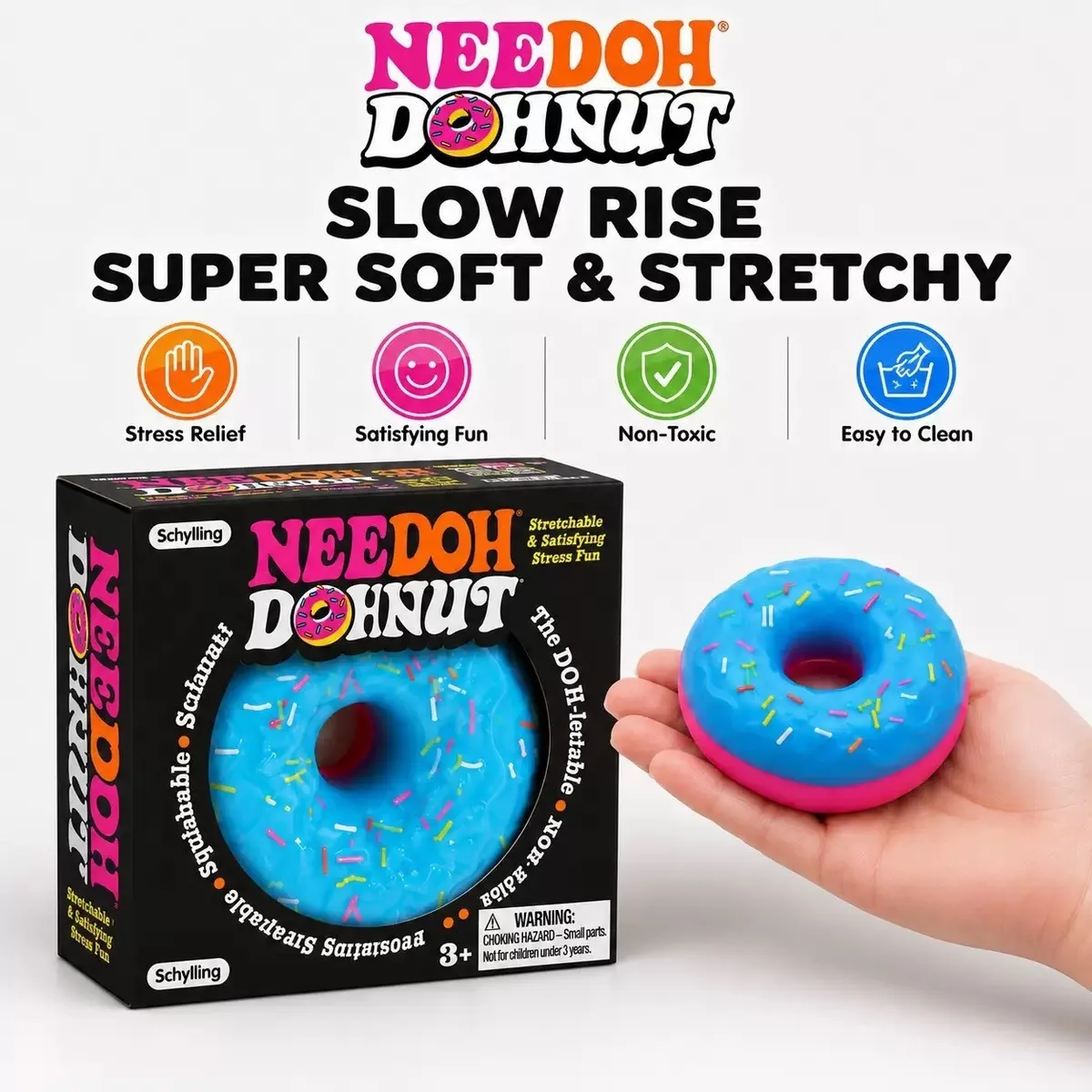 NEEDOH Donut Squishy Toy Slow Rising Stress Relief Fidget Wholesale Squishy Toy 3