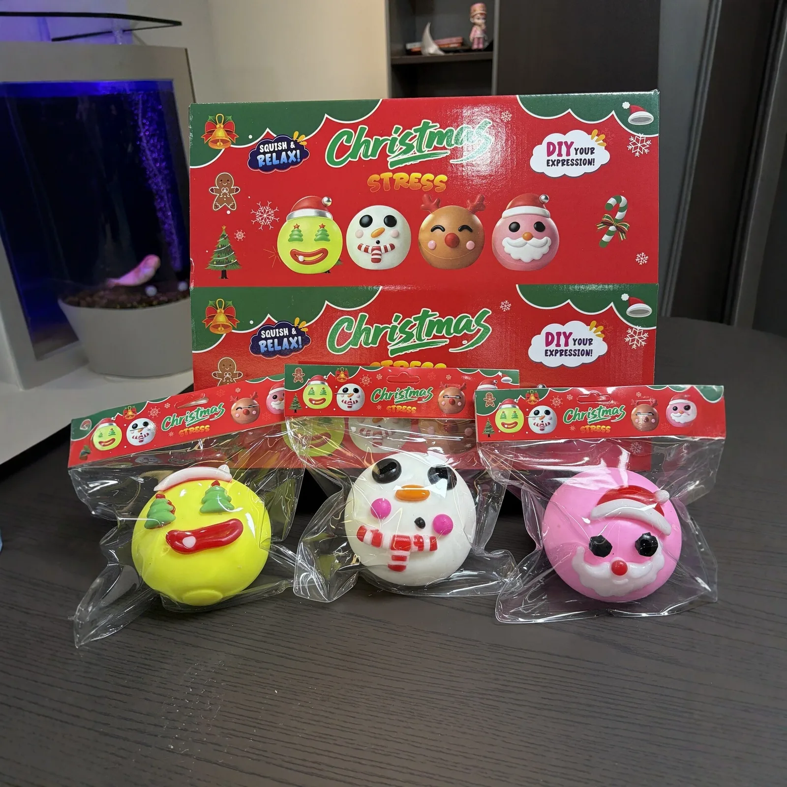 Christmas Squishy Stress Relief Toy Slow Rising DIY Cartoon Face Wholesale Wholesale Squishy Toy 6