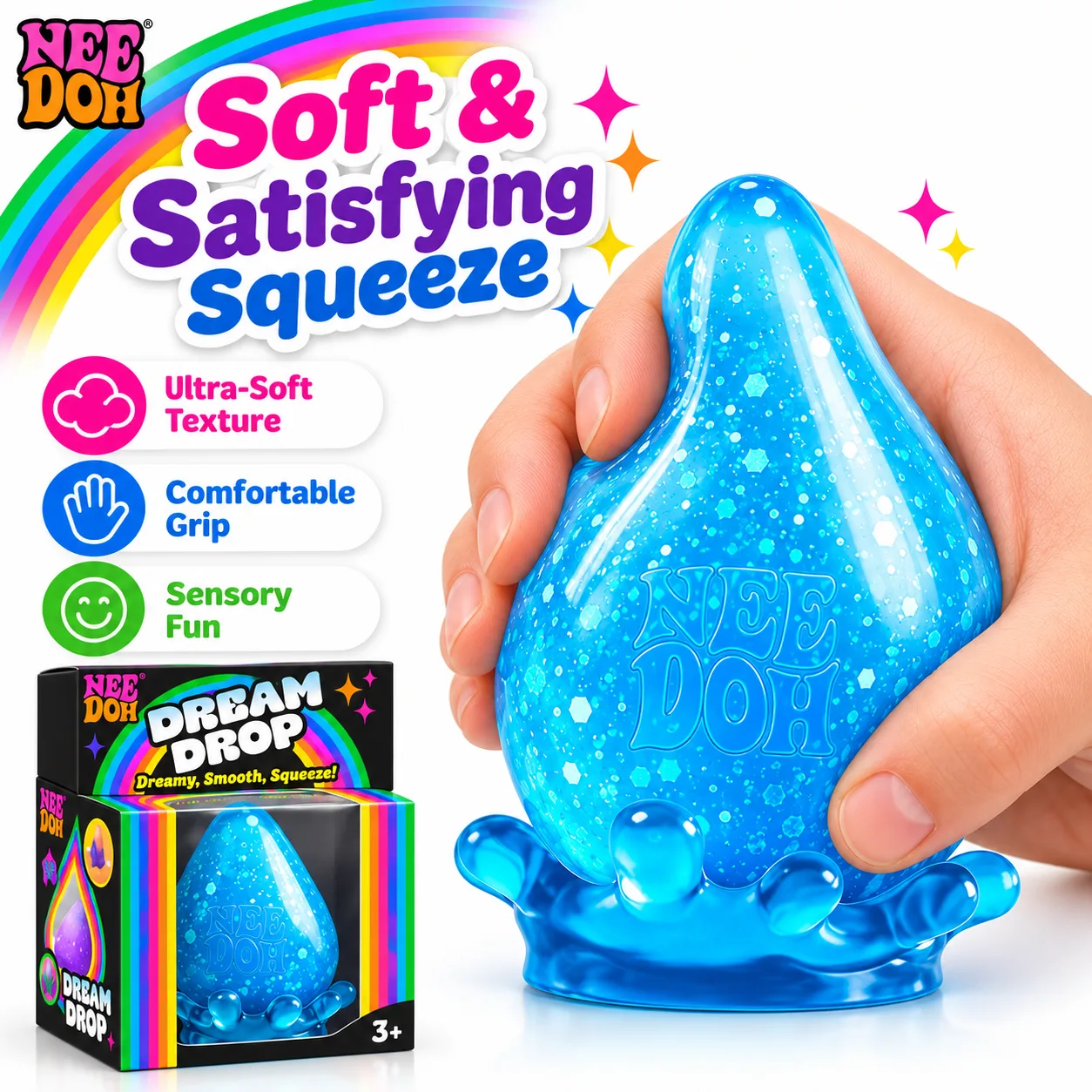 Dream Drop Teardrop Squishy Toy Glitter Sensory Stress Relief Toy Wholesale Squishy Toy 6