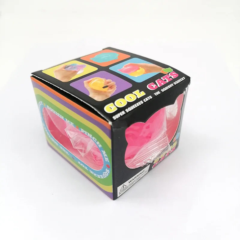 Cat-Shaped Squishy Stress Relief Toy Soft TPR Squishy Cats Wholesale Squishy Toy 6