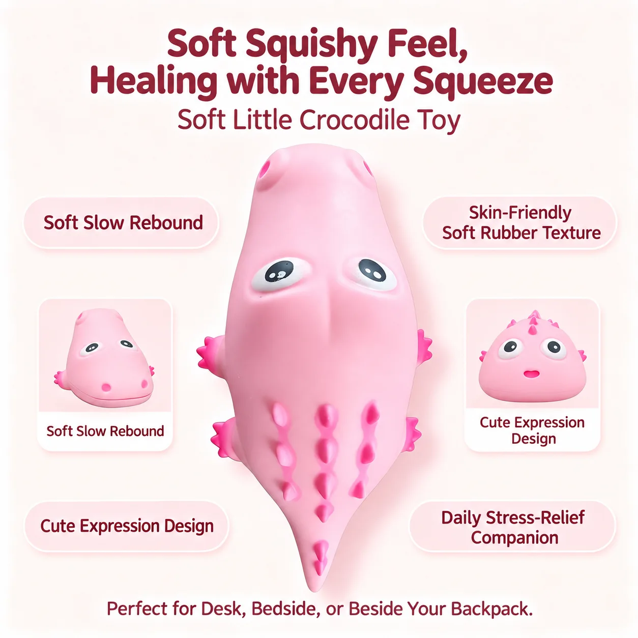 Jumbo Crocodile Squishy Toy TPR Slow Rebound Stress Relief Toy Wholesale Squishy Toy 6
