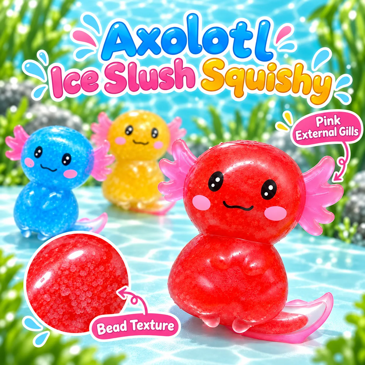 Axolotl Crunchy Squishy Toy Soft Sensory Stress Relief Toy Wholesale Squishy Toy 2