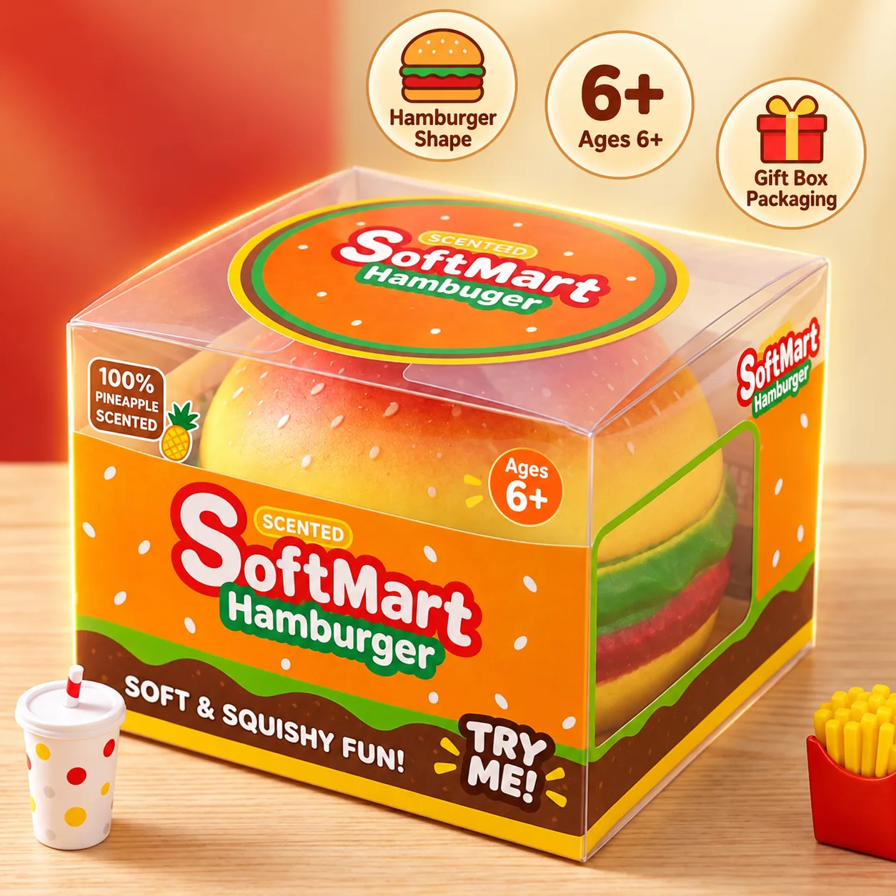 Jumbo Hamburger Squishy Toy Slow Rebound Stress Relief Toy Wholesale Squishy Toy 3