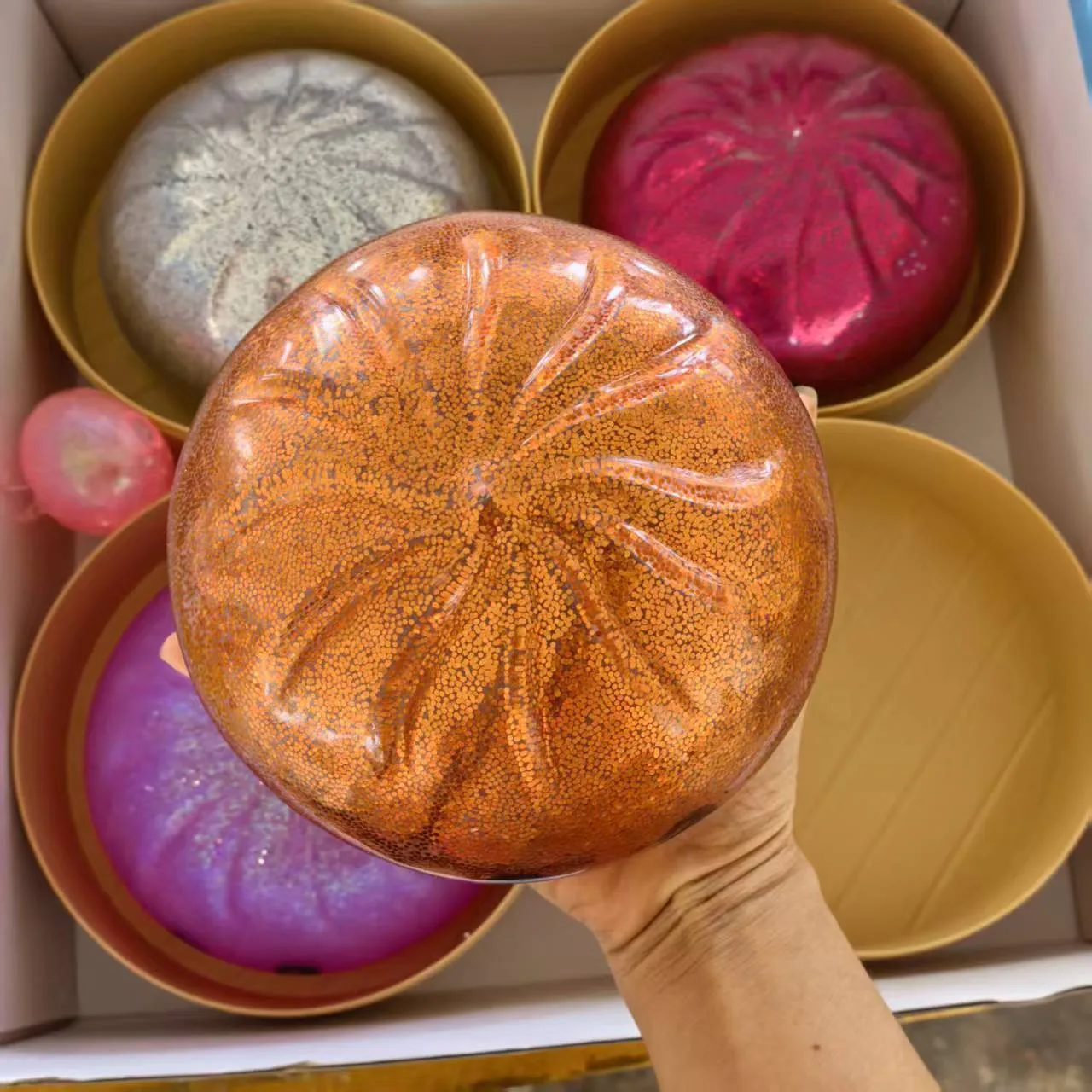 Large 15cm Steamer Bun Squishy Toy Glitter Dumpling Stress Relief Toy Wholesale Squishy Toy 2